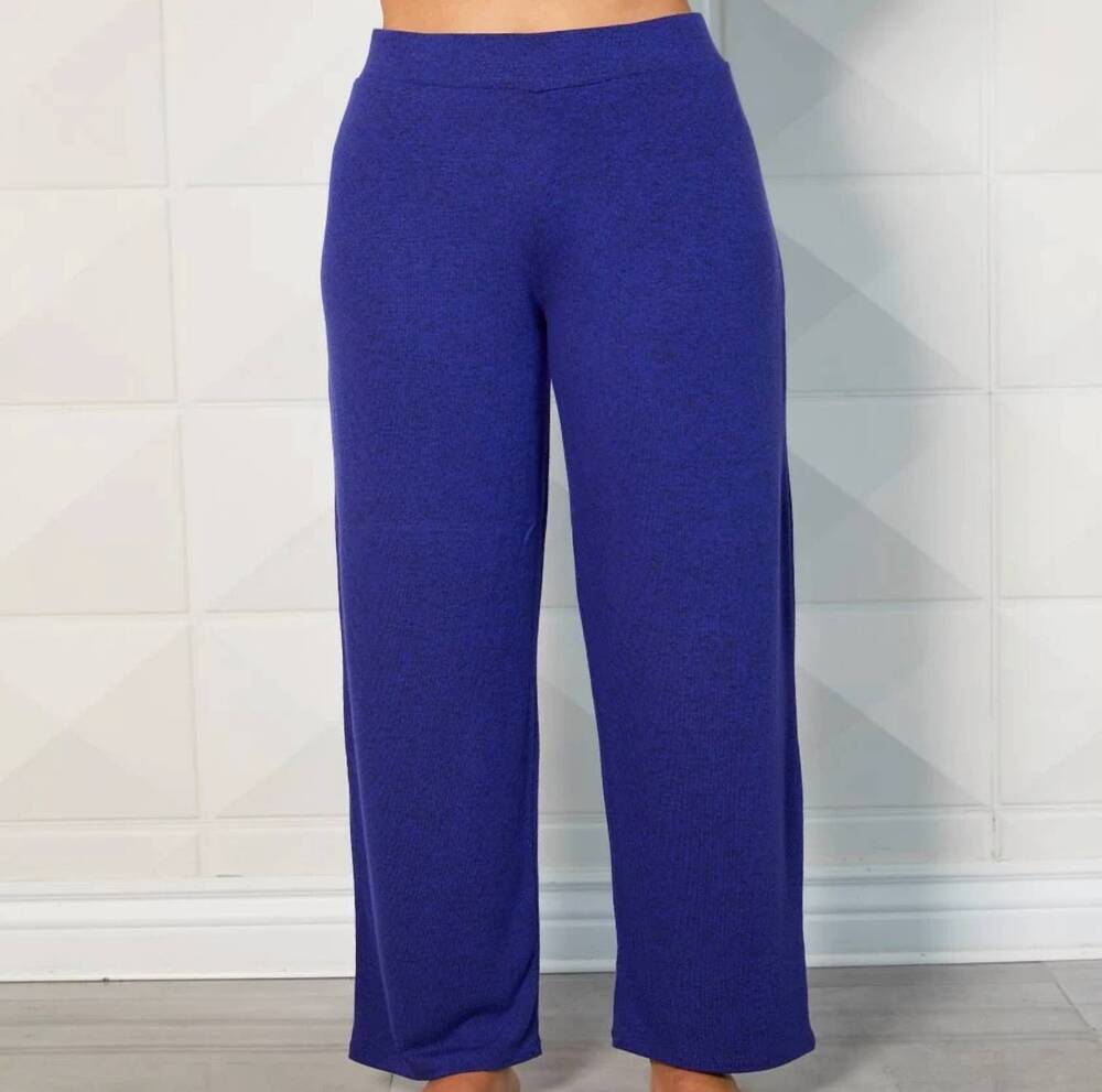 NEW FRENCH KYSS pull-on wide leg pant in indigo